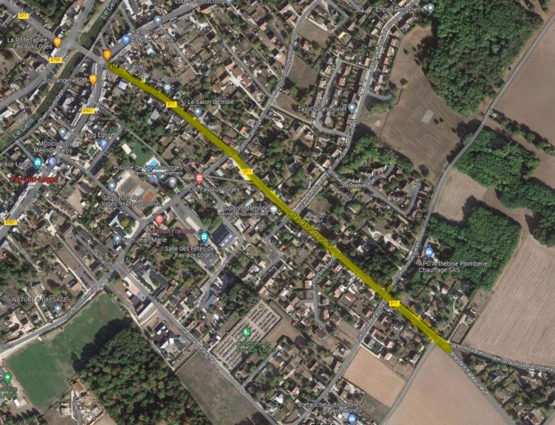 image de Travaux RD11 - Rue Général de Gaulle/Route de Châteauneuf
