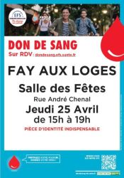 Don du sang - Avril 2024