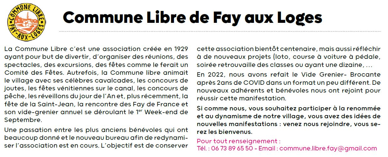 COMMUNE LIBRE 2023