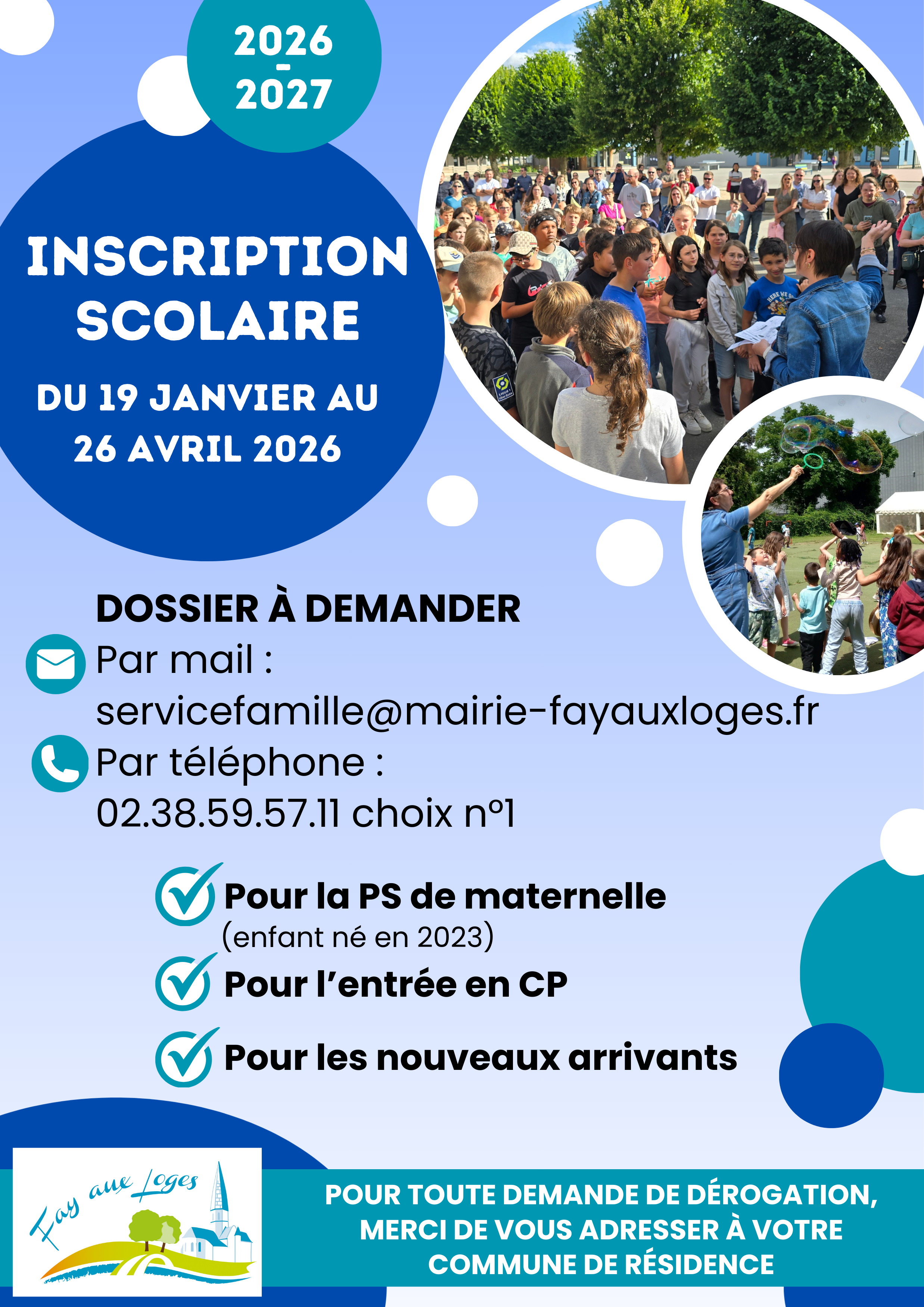 Inscription Scolaire Rentrée Septembre 2026
