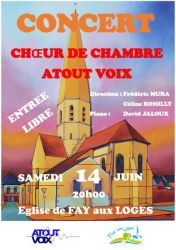 Concert du Chœur de Chambre par l’association Atout Voix.