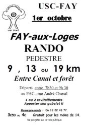 Randonnée organisée par l’USC FAY - 2023