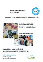 Stage AFLC - MICRO MACRAME